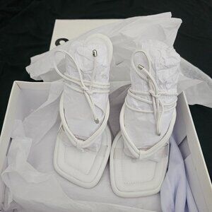 NWT!!! White Meghan Vinyl Sandals by Schutz (size 8.5)